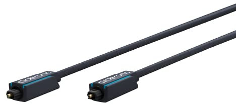 Clicktronic Toslink Kabel / Optisches Digitalkabel / Toslink Stecker auf Toslink Stecker / Audiokabel zur Verbindung von Spielekonsolen, Hi-Fi-Anlagen, Blu-Ray-Playern, PCs oder TVs, 5m