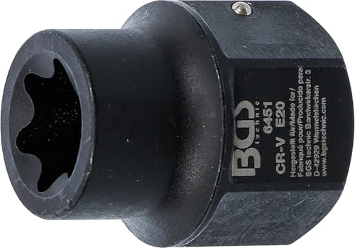 BGS 6451 | Bremssattel-Einsatz | E-Profil (für Torx) | für MAN | SW E20 | Antrieb Außensechskant 30 mm | Länge 40 mm | Chrom-Vanadium-Stahl | mit Haltekugel