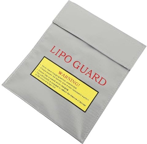 Rosenice Lipo Bag, 18x23cm Lipo Battery Safe Bag, Explosion Proof Fireproof Documents Bag Waterproof Safety Guard Pouch for RC Battery Protective Storage and Safe Charging (Silver)