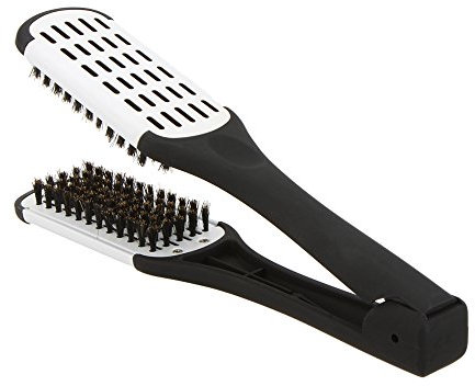 Anself Brosse à Lisser Brosse à Défriser Professionnelle Brosse Recto Verso Lissage de Cheveux, Outils de Coiffure,Pince de Peigne de Brosse à Double Face