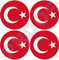 Türkei Türkische Türkiye 50 mm (5,1 cm) Vinyl bumper-helmet Sticker, Aufkleber X4