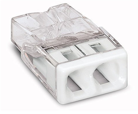 10x Wago 2273-202 COMPACT Verbindungsklemme - Dosenklemme - 2-fach - transparent/weiß