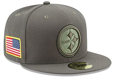 New Era 59Fifty Cap - Salute to Service Pittsburgh Steelers Oliv, Gr. 7 1/8 - (56,8cm)