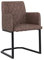 Woodkings® Schwingstuhl Clinton Freischwinger mit Armlehne Kunstleder braun, Metall schwarz Esszimmerstuhl mit Armlehne modern, Designstuhl, Metallstuhl, Küchenstuhl bequem (braun - 1er)