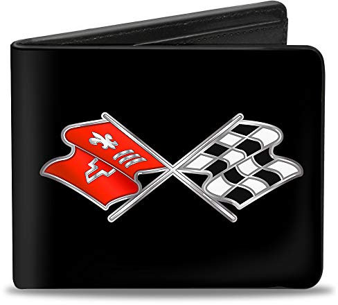 Buckle-Down Herren Bifold Wallet Corvette Reisezubehr-Bi-Fold-Brieftasche, Mehrfarbig, 10.1 cm x 8.89 cm