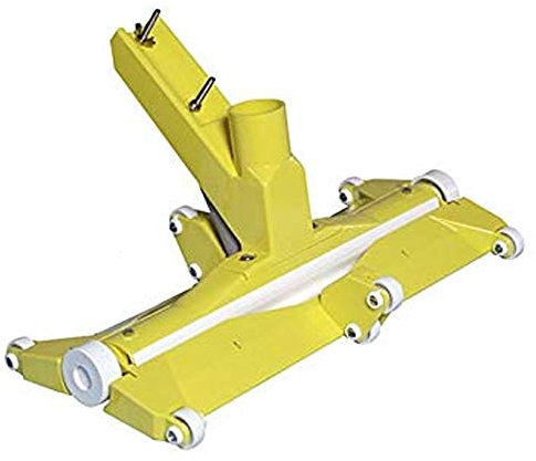 PISCINE CENTER O'CLAIR Balai aspirateur Manuel Fairlocks Jaune 3 kg Plastique Adaptable à différents manches et équipé de roulettes Nettoyeur de piscine