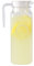 GOLDBEARUK Jarra cuadrada de cristal para nevera con tapa, jarra de 1,1 litros