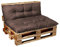 Garden Factory Palettenkissen Palettenauflagen Palettenpolster Sitzkissen, Rückenlehne oder Set, Gesteppt (Set (Sitzkissen 120x50 + Rückenlehne 120x40), Braun)