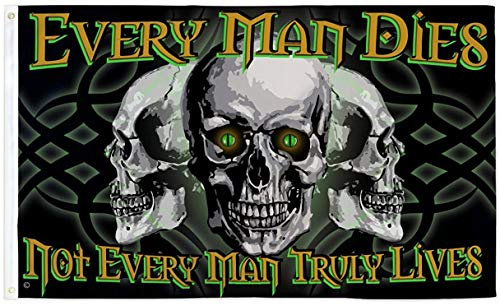 AZ FLAG - Flagge Pirat Every Man Dies - 150x90 cm - Piraten Jeder Mann Stirbt Fahne 100% Polyester mit Messing-Ösen - 110g