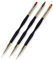 FULINJOY 3 Pcs Nail Drawing Pen, Dual End Nail Art Pen Brush Acrylic Round Flat Painting Drawing Liner Nail Tools