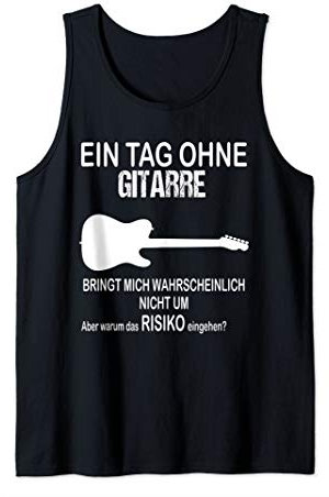 Ein Tag Ohne Gitarre Lustige Weihnachtsgeschenk Advent Shirt Tank Top