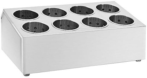 vidaXL Besteckbehälter 8 Fächer Korrosionsfrei Gastro Besteckhalter Besteckkasten Utensilienhalter Besteckständer Rechteckig Edelstahl