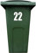 4X Bin Sticker Vinyl Number 1-99 Large Recycling Box Wheelie Self Adhesive (22)