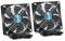 Rowiz 2pcs DC 5V 120mm (12cm) Case Fan with Protective Metal Grille, Silent USB Connected Cooling Fan for Router PC CPU TV Box, 120×120×25mm