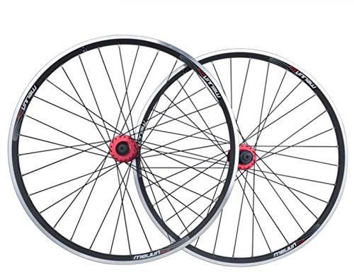 SJHFG Fahrrad Laufrad,32 Löcher Schnelle Veröffentlichung Scheibenbremse V Bremsradsatz 26 Zoll Mountainbike Räder Aus Aluminiumlegierung (Color : Black)