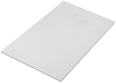 VBChome plato de ducha SMC 120x90 cm blanco plato de ducha de sifón rectangular plano plato de ducha SMC estable moderno elegante + Tempoplex