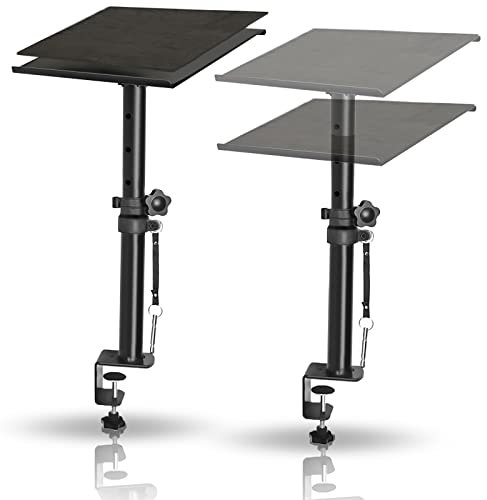 Supporto per altoparlanti da palco per monitor da studio coppia contro la parete da 12 a 18 desktop con morsetto di sicurezza