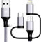 Cable de carga multirápida 3-en-1 [MFi Certificado] Cable de carga rápida USB de 3 m con puertos Lightning/Tipo C/Micro USB para iPhone,iPad,Samsung Galaxy,Huawei,Xiaomi,Sony Xperia,LG,HTC y más