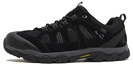 Peter Storm Men’s Arnside II Walking Shoes with High Traction Sole & Quick Lacing, Durable Suede & Mesh Upper, Waterproof, Breathable (Black, UK Footwear Size System, Adult, Men, Numeric, Medium, 7)