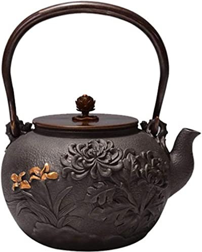 YQBUER China Gusseisen -Tee -Kessel Imitation Südjapan Iron Kessel Pflaumen Orchidee Bambus Chrysanthemen Gusseisenkessel Gusseisen Gusseisen