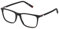 Fila Quadratisch Cellulose acetate Brillen in Shiny Black für Herren, Brille mit Sehstärke, optional mit Sonnenbrillen tönung oder Blaulichtfilter (Modell VFI305)