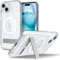 Spigen Ultra Hybrid S MagFit Case for iPhone 15, [Built-in Kickstand] [MagSafe Compatible] - Crystal Clear