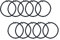 rockible 10x Trampolin Elastikseil, Stretchschnur, 8 Mm, Hochelastisch, Ersatz Elastikbinder, Spanngurte für Planenüberdachung, Innen Trampolinzelt, Schwarz