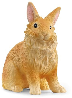 schleich 13974 Löwenkopfkaninchen, ab 3 Jahren, FARM WORLD - Spielfigur, 2 x 4 x 5 cm, Orange/Abendrot im Zickzackmuster (Sunset Chevron)