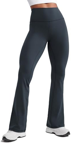 CRZ YOGA Damen Butterluxe Yogahose Schlaghose High Waist Blickdicht Flared Leggings Bootcut Bootleg Soft Sporthose - 81cm Echte Marine 38