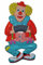 PARTY DISCOUNT NEU Wand-Deko Karnevals-Clown mit Quetsche, ca. 100x55cm
