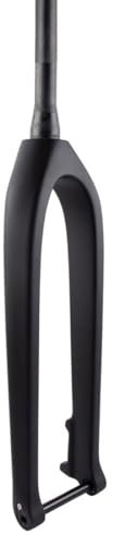 In Carbonio Forcella Rigida MTB 27.5 29 Forcella Per Mountain Bike 1-1/2'' Conico Tubo Sterzo Senza Filettatura Asse Passante 15x110mm Forcella Boost Freno A Disco ( Color : Matte Black , Size : 27.5'