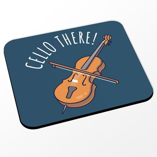 Fabulous Cello There Cello Mauspad, Blau, Cello, Musik, Musikinstrument, Maße 24 x 20 cm