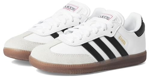 Adidas Unisex-Kids Samba Indoor, White/None/None, 5