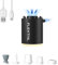 FLEXTAILGEAR Mini Pump 2024 PRO, Portable Electric Air Pump, 3-Level LED Light, 800mAH Rechargeable Battery，High Flow 180L/min, Fast In/Deflating, Air Mats, Swimming Rings, Vacuum Storage Bags(black)