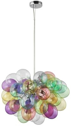 Lucande Pendelleuchte Diborah (Design, Modern) aus Glas (8 flammig G9) - Hängelampe Esstischlampe Hängeleuchte Wohnzimmerleuchte