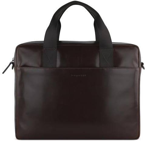bugatti Romano Aktentasche mit einem 13 Laptopfach aus hochwertigem Leder in Braun