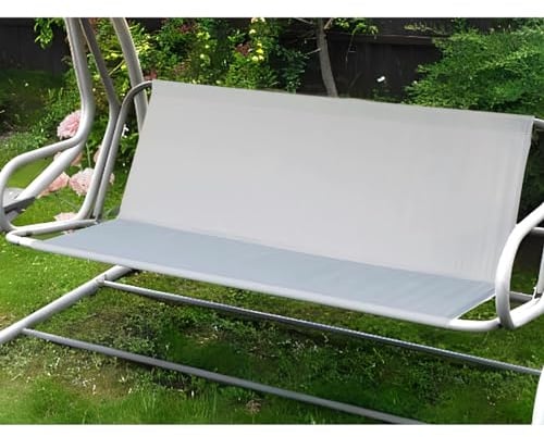 Columpio Jardin Exterior Funda Asiento de Reemplazo,Funda de Repuesto para Asiento de Columpio de Jardín,Impermeable Tela Oxford 600D Porch Swing de Asiento,Resistente (115 * 48 * 48cm,Gris)