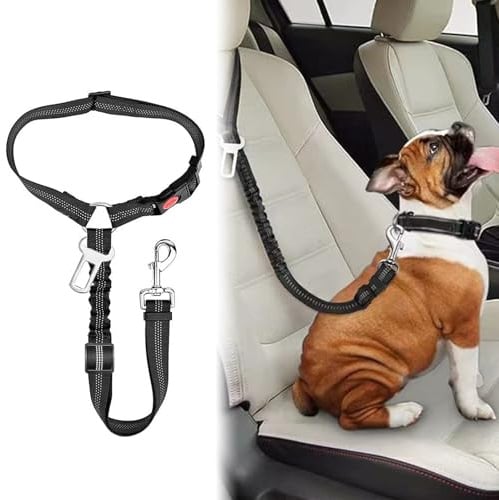 Hunde Sicherheitsgurt für Auto,Hunde Anschnallgurt Auto Verstellbarer,Rückhalte Anschnallgurt Hund Auto,Verstellbarer Anschnallgurt Hund Auto Kopfstütze,Sicherheitsgeschirr Hund,Hunde Anschnallgurt