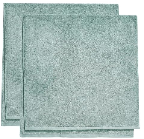 BUTLERS 2er Set Duschtuch Baumwolle - Fabulous - Saugstark | Farbe Grün - 70x140 cm - Frottiertuch für Wellness & Sport - Badelaken zum Abtrocknen - Frottee