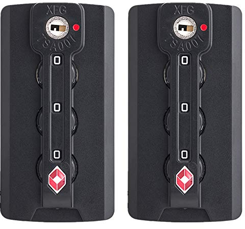 combination lock,travel lock, Set of A Pair Black S050# Password Lock Replacement suitcases/Luggage Lock for Suitcase Pull Rod Box Trunk Box DIY