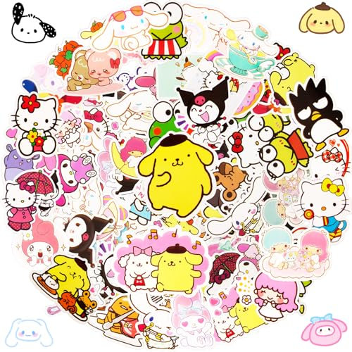 100PCS Sanrio My Melody Stickers - Kawaii Waterproof Cute Stickers for Kids, Girls & Party Bags