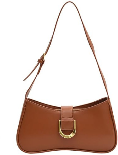 Makukke Handtasche Damen klein, PU Leder Umhängetasche Shoulder Bag Reißverschluss Y2K Bag Damen Schultertasche Vintage für Frauen Dating Party Einkaufe, Kaffee Tasche