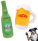 DragonX2 Hundespielzeug, Quietschspielzeug, Quietschendes Hundespielzeug Für Haustiere, Bierflaschen-Hundespielzeug, Bierkrug-Hundespielzeug, Für Welpen, Kleine, Mittelgroße Und Große Rassen