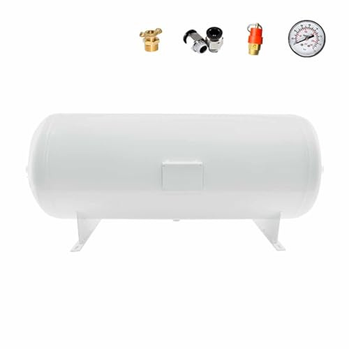 CHZDPP 1/10/ 20/50/ 100/130/ 150 L Air Tank Compressor with Fittings, Customizable High Pressure Air Tank, Metal Air Reservoir Tank for Storing Gas/Stabilizes Air Pressure(130L/34.3Gal)