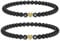 Meinearmbänder Personalisierte Partner Armbänder für Paare - Armband mit 2 Buchstaben - Freundschaftsarmbänder als Geschenk für Sie & Ihn
