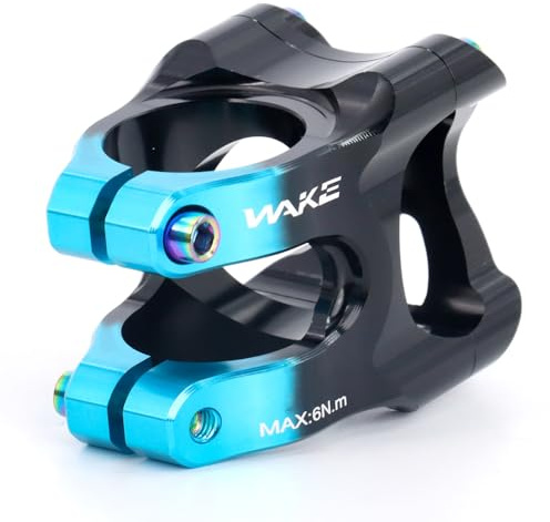CYSKY 35mm MTB Stem 35mm Clamp Mountain Bike Stem for 35mm Handlebar Clamp 1-1/8 Steer Tube for Mountain, e-MTB, Downhill, Freeride, Gravel (Black & Blue)