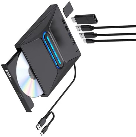 Disco duro externo USB 3.0 de transferencia rápida, reproductor de grabación de 7 puertos, funcionalidad para dispositivos de escritorio, unidad de disco duro externo para viajes
