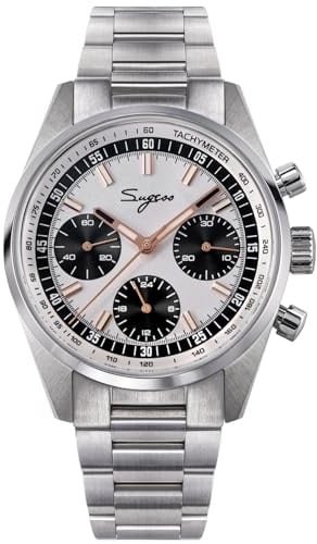 S465.SR.S Crono Heritage Fashion Chronograph Mechanisch Herren Uhr Stahl Möwe 1963