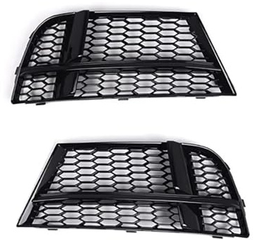 HACKBEPW Auto Front Stoßstange Nebelscheinwerfer Blende Kühlergrill Abdeckung Wabengitter Für Audi A3 8V S-Line Limousine Sportback Cabriolet 2017–2019 Auto Nebelscheinwerfer Kühlergrill