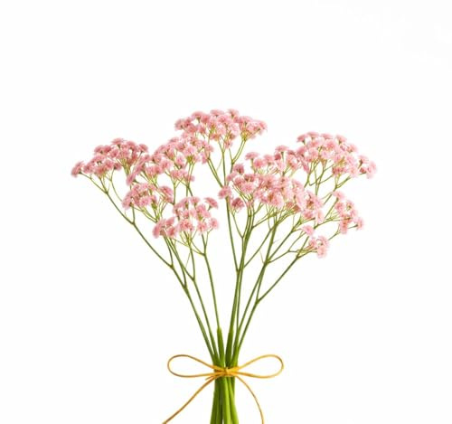 2474U 3er-Set Kunstzweig Schleierkraut mit vielen Blüten – Höhe 62 cm – Pink